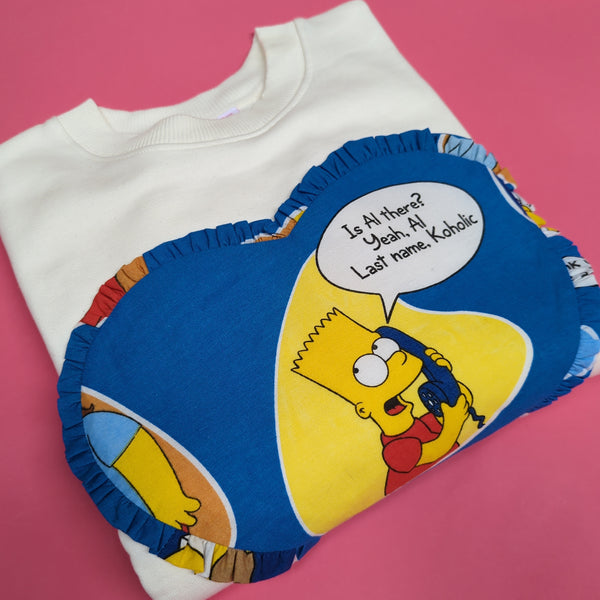 Reworked duvet jumper - Size S