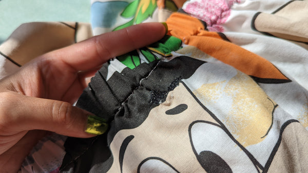 Cropped Shirt + Shorts made from Reworked Duvet Cover. Size 10