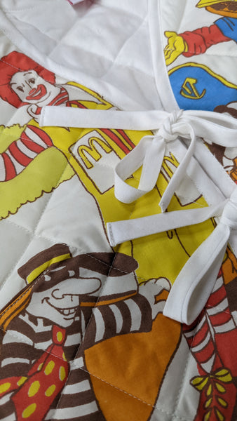 Quilted Bolero made with Reworked Duvet Cover Size 8/10