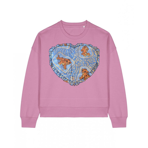 Custom Reworked Heart Duvet Jumper In This Fabric