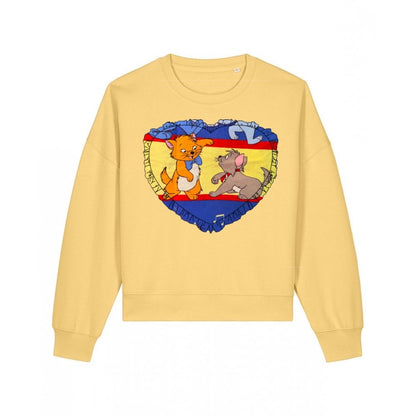 Custom Reworked Heart Duvet Jumper In This Fabric