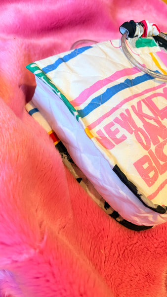 NKOTB bed sheet bag