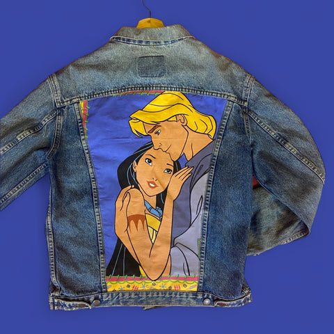 Denim Jacket made with Reworked Duvet Cover.