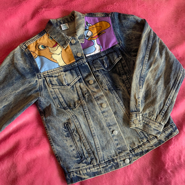 Denim Jacket made with Reworked Duvet Cover.