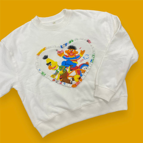 Custom Reworked Heart Duvet Jumper In This Fabric