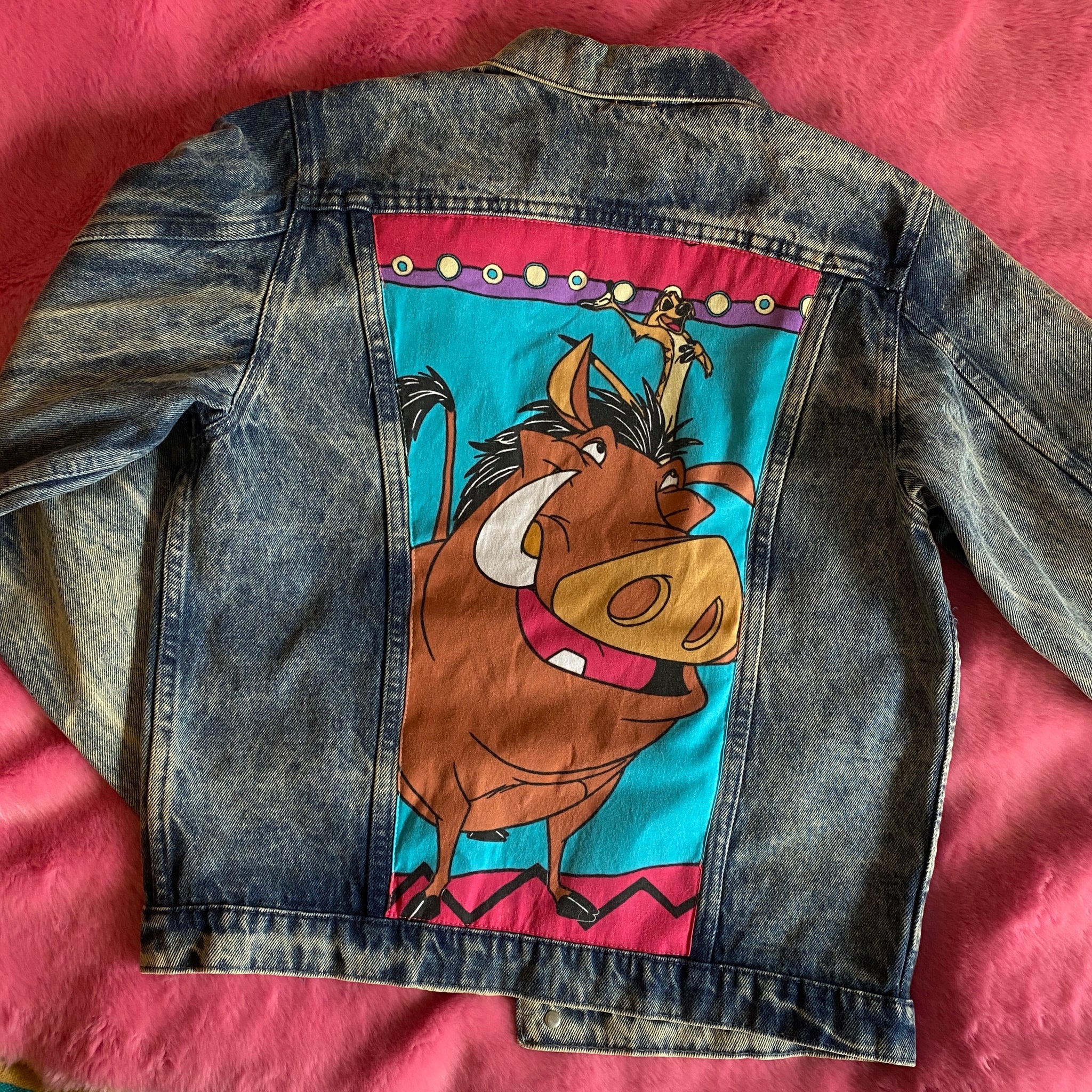 Denim Jacket made with Reworked Duvet Cover.