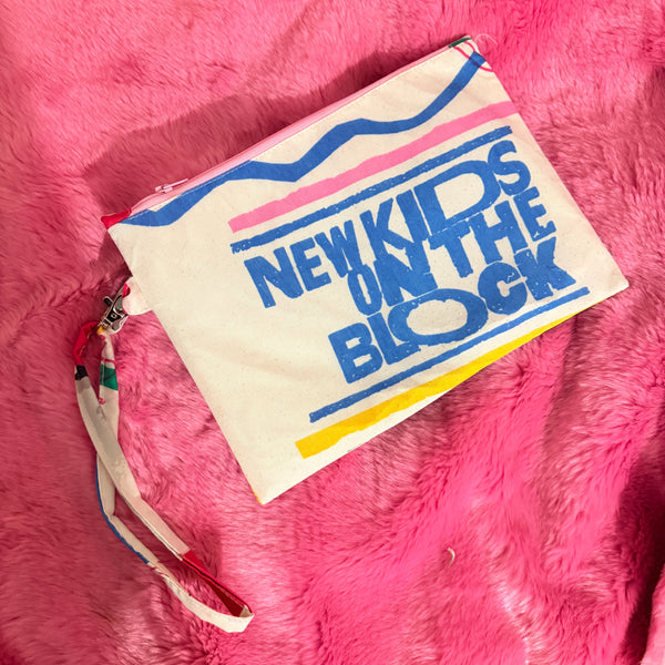 NKOTB bed sheet clutch bag
