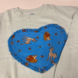Custom Reworked Heart Duvet Jumper In This Fabric