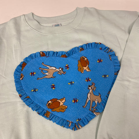 Custom Reworked Heart Duvet Jumper In This Fabric