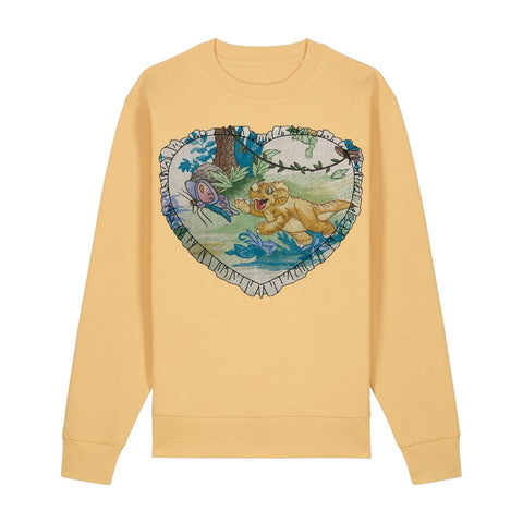 Custom Reworked Heart Duvet Jumper In This Fabric