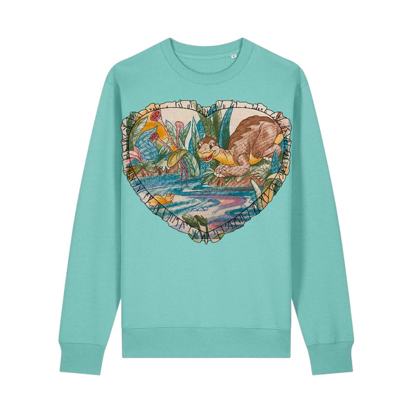 Custom Reworked Heart Duvet Jumper In This Fabric