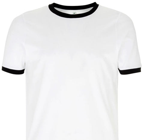 Small - White and Black Ringer