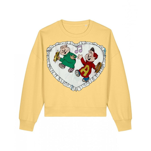 Custom Reworked Heart Duvet Jumper In This Fabric