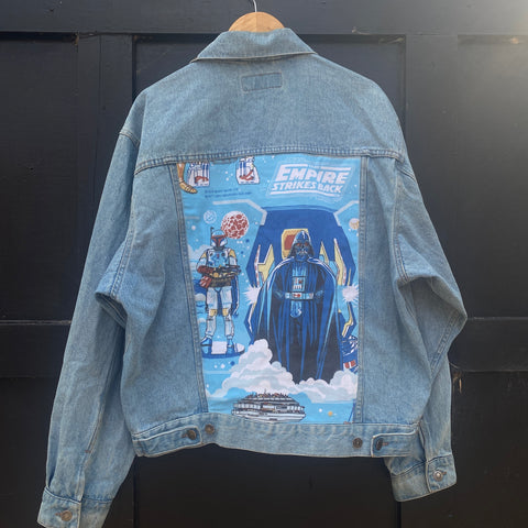 Denim Jacket made with Reworked Duvet Cover.