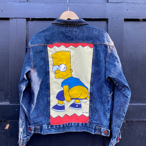 Denim Jacket made with Reworked Duvet Cover.