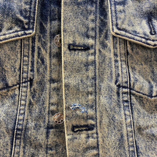 Denim Jacket made with Reworked Duvet Cover.