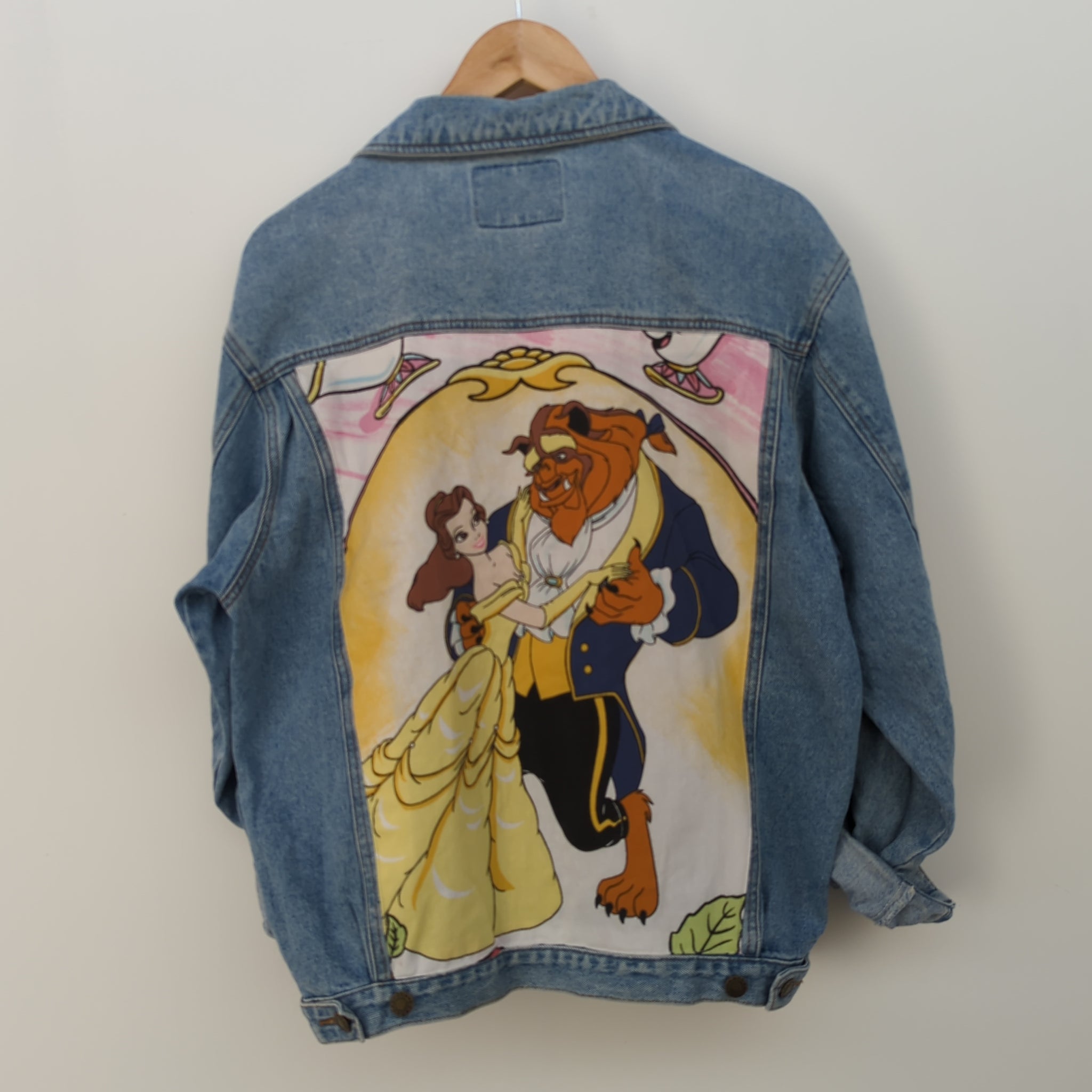 Vintage Denim Jacket made with Reworked Duvet Cover.
