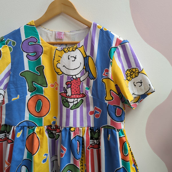 Dress made with Reworked Duvet Cover Size 10