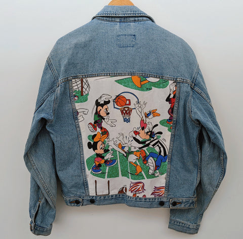 Denim Jacket made with Reworked Duvet Cover.