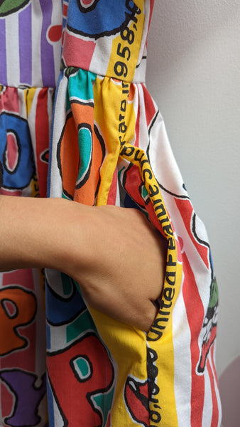 Dress made with Reworked Duvet Cover Size 10