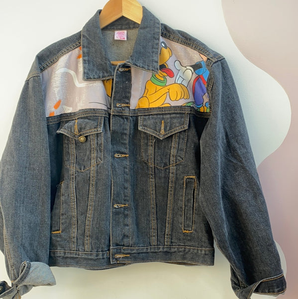 Denim Jacket made with Reworked Duvet Cover.
