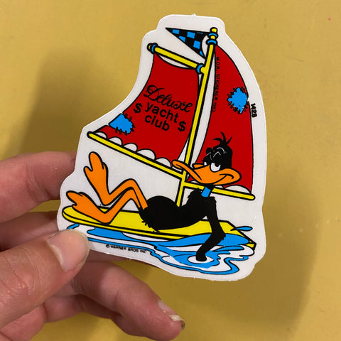 Daffy Duck Yaught Club Vinyl Sticker Small
