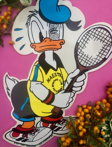 Donald Duck Tennis Vinyl Sticker Extra Large
