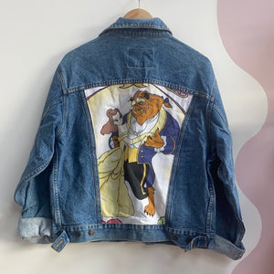 Denim Jacket made with Reworked Duvet Cover.
