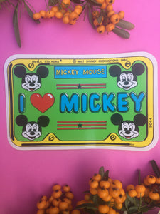 Mickey I LOVE MICKEY Vinyl Sticker Medium