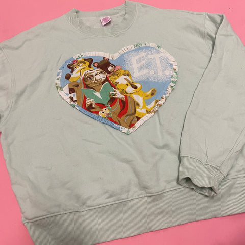 Reworked Heart Duvet Jumper SIZE MEDIUM