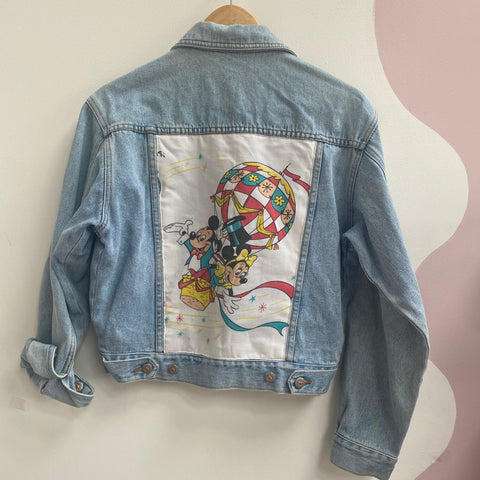 Denim Jacket made with Reworked Duvet Cover.