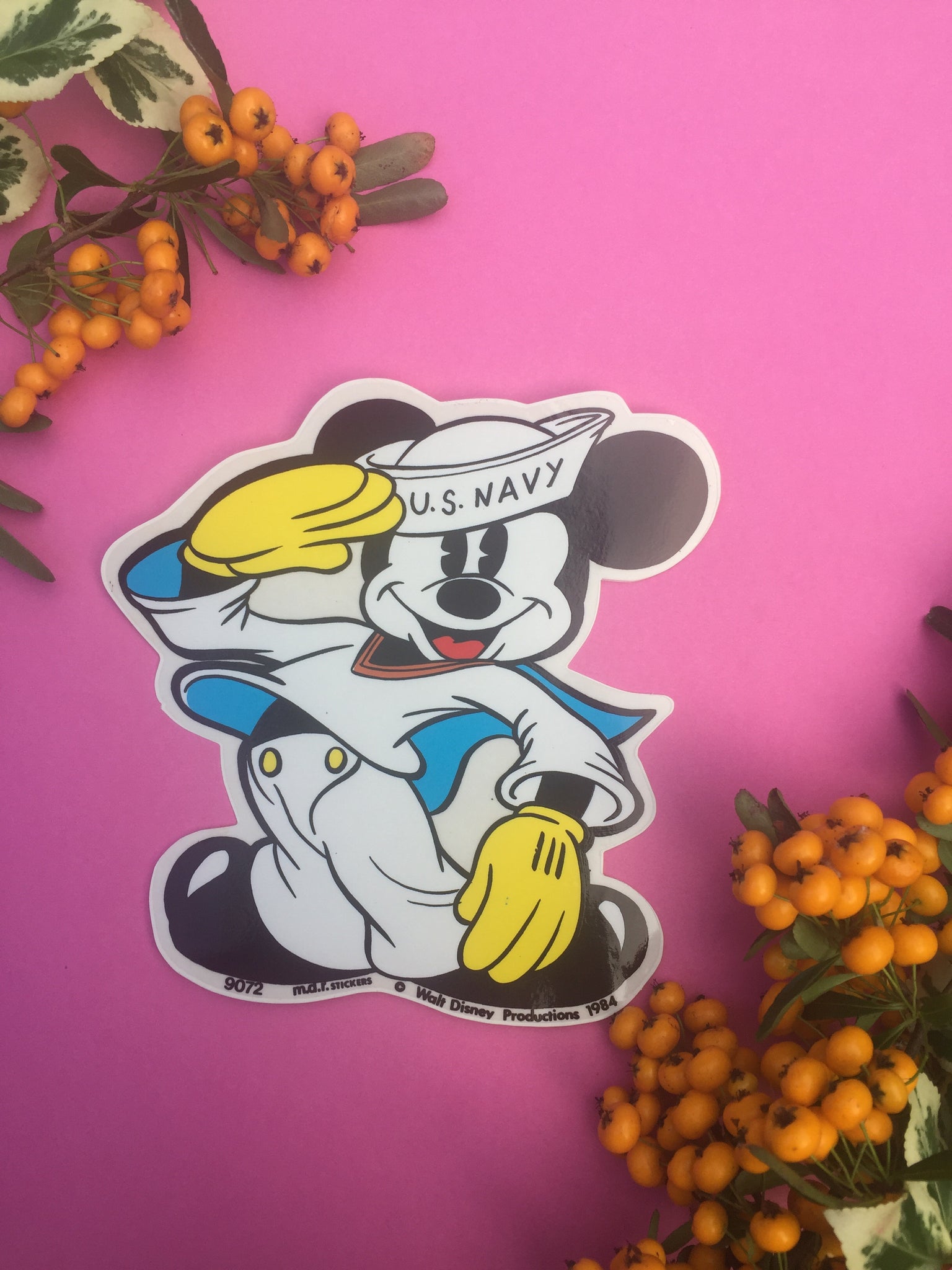 US Navy Mickey Mouse Vinyl Sticker M No.8