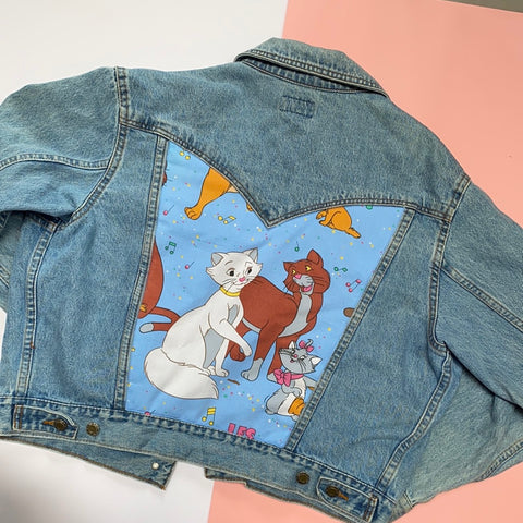 Denim Jacket made with Reworked Aristo Duvet Cover.